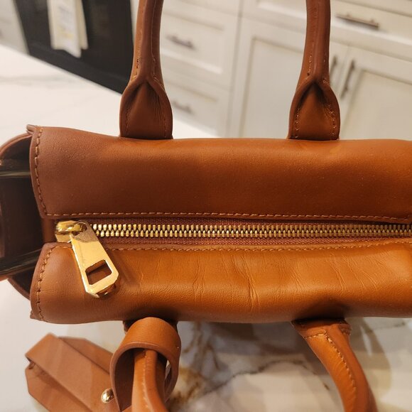 J Crew Harper Mini Satchel Camel Brown Bag - Picture 4 of 6